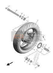 941121501500, Tire (120/70R15 M/C5, Yamaha, 0